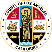 Seal of Los Angeles County, depicting classical symbols of prosperity and the natural environment, signifying our service area for natural stone restoration and concrete polishing.