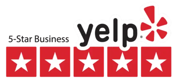 Yelp five-star icon for business